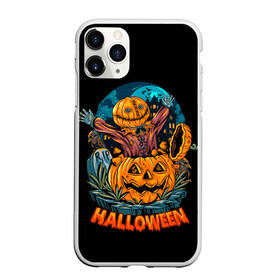 Чехол для iPhone 11 Pro Max матовый с принтом Happy Halloween , Силикон |  | diy | ghost | halloween | horror | makeup | scary | skull clown | trick or treat | вампир | ведьма | кошка | луна | магия | ночь | тыква | хэллоуин