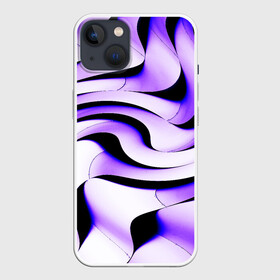 Чехол для iPhone 13 с принтом GAlli ,  |  | abstraction | geometry | lines | metallic | panels | purple | shapes | texture | wavy | абстракция | волнистый | геометрия | линии | металлический | панели | текстура | фиолетовый | формы