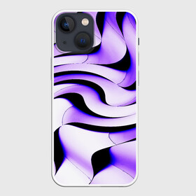 Чехол для iPhone 13 mini с принтом GAlli ,  |  | abstraction | geometry | lines | metallic | panels | purple | shapes | texture | wavy | абстракция | волнистый | геометрия | линии | металлический | панели | текстура | фиолетовый | формы