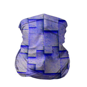 Бандана-труба 3D с принтом UlliCom , 100% полиэстер, ткань с особыми свойствами — Activecool | плотность 150‒180 г/м2; хорошо тянется, но сохраняет форму | abstraction | blue | mesh | mosaic | panels | surface | texture | абстракция | мозайка | панели | поверхность | сетка | синий | текстура