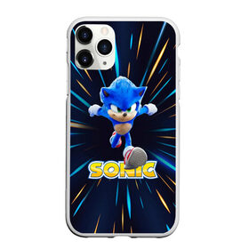 Чехол для iPhone 11 Pro Max матовый с принтом SONIC , Силикон |  | game | sega | sonic | sonic the hedgehog | видеоигра | доктор эггман | звуковой | игра | со скоростью звука | соник | соник в кино