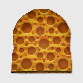 Шапка 3D с принтом Сыр , 100% полиэстер | универсальный размер, печать по всей поверхности изделия | cheese | сыр | сырная | сырный | сырок | сыыыр | текстура сыра