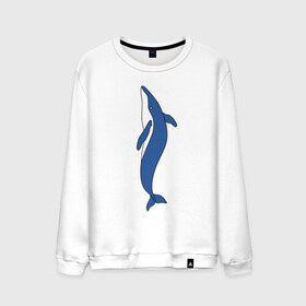 Мужской свитшот хлопок с принтом Кит , 100% хлопок |  | животное | кит | море | морской | плавание | свобода | синий