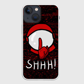 Чехол для iPhone 13 mini с принтом AMONG US   SHHH ,  |  | among | among us | amongus | crewmate | game | games | imposter | impostor | logo | амонг | амонг ас | амонгас | игра | игры | импостер | космос | крюмейт | лого | логотип | логотипы | символ | символы