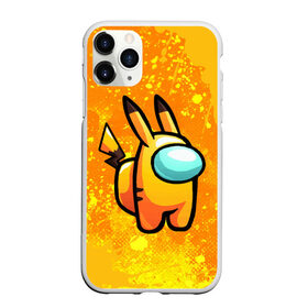 Чехол для iPhone 11 Pro Max матовый с принтом AMONG US - Pikachu , Силикон |  | 