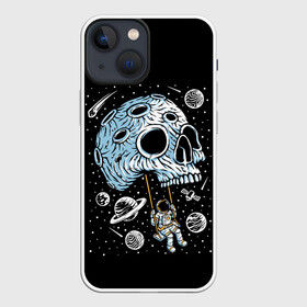 Чехол для iPhone 13 mini с принтом Skull Space ,  |  | art | asteroid | astronaut | meteorite | planets | satellite | skull | space | stars | арт | астероид | звезды | космонавт | космос | метеорит | планеты | спутник | череп