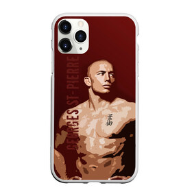 Чехол для iPhone 11 Pro матовый с принтом Жорж Сен-Пьер , Силикон |  | fight | fight mma | georges st pierre | mma | ufc | ultimate fighting championship | боец мма | боец смешанных боевых искусств | бои без правил | бой | боксер | жорж сен пьер | канада | кикбоксер | мма | надпись | реслинг | сен пьер | 