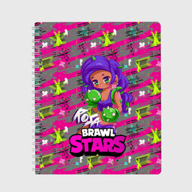 Тетрадь с принтом Rosa Brawl Stars , 100% бумага | 48 листов, плотность листов — 60 г/м2, плотность картонной обложки — 250 г/м2. Листы скреплены сбоку удобной пружинной спиралью. Уголки страниц и обложки скругленные. Цвет линий — светло-серый
 | Тематика изображения на принте: anime | brawl | brawl stars | brawlstars | brawl_stars | panny | rosa | аниме | бравл | бравлстарс | девочка | девушка | манга | роза | роса