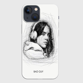 Чехол для iPhone 13 mini с принтом Billie Eilish (карандаш) ,  |  | bad guy | billie eilish | justin bieber | беляш | били айлишь | били эйлиш | билли | билли айлишь | билли эйлишь | билли элиш | билли элишь | бэд гай | элишь