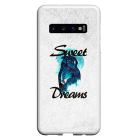 Чехол для Samsung Galaxy S10 с принтом Сова , Силикон | Область печати: задняя сторона чехла, без боковых панелей | sweet dreams | звезды | луна | ночная жизнь | ночь | сновидения | сны | сова | сон | спокойной ночи