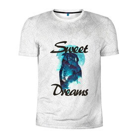 Мужская футболка 3D спортивная с принтом Сова , 100% полиэстер с улучшенными характеристиками | приталенный силуэт, круглая горловина, широкие плечи, сужается к линии бедра | sweet dreams | звезды | луна | ночная жизнь | ночь | сновидения | сны | сова | сон | спокойной ночи