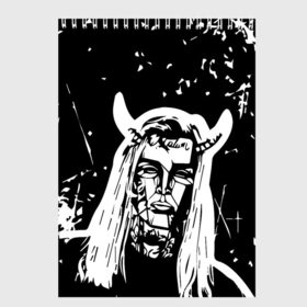 Скетчбук с принтом GHOSTEMANE , 100% бумага
 | 48 листов, плотность листов — 100 г/м2, плотность картонной обложки — 250 г/м2. Листы скреплены сверху удобной пружинной спиралью | Тематика изображения на принте: 1930 | blackmage | flesh | ghost | ghoste | ghostemane | ghostman | ghostmane | hexada | kreep | mane | mercury | music | nihil | noise | omnis | parv0 | pouya | rap | suicideboys | venom | гостмейн | гостмэйн