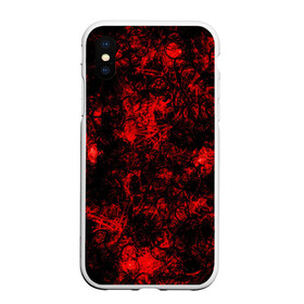 Чехол для iPhone XS Max матовый с принтом Red Knight , Силикон | Область печати: задняя сторона чехла, без боковых панелей | Тематика изображения на принте: abstraction | circles | dark | patterns | red | shapes | texture | абстракция | красный | круги | текстура | темный | узоры | формы