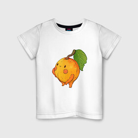 Детская футболка хлопок с принтом Спелый и сочный , 100% хлопок | круглый вырез горловины, полуприлегающий силуэт, длина до линии бедер | абрикос | абрикосы | арт | мило | милота | персик | персики | рисунок | свежий продукт | свежий фрукт | фрукт