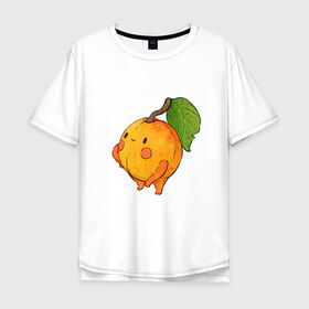 Мужская футболка хлопок Oversize с принтом Спелый и сочный , 100% хлопок | свободный крой, круглый ворот, “спинка” длиннее передней части | абрикос | абрикосы | арт | мило | милота | персик | персики | рисунок | свежий продукт | свежий фрукт | фрукт