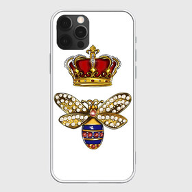Чехол для iPhone 12 Pro Max с принтом Пчела и корона , Силикон |  | корона с жемчугом | красная корона | пчела | пчела и корона | пчела с камнями