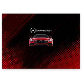 Поздравительная открытка с принтом Mercedes Benz AMG. , 100% бумага | плотность бумаги 280 г/м2, матовая, на обратной стороне линовка и место для марки
 | 2020 | amg | auto | mercedes | mercedes amg gt | sport | авто | автомобиль | автомобильные | амг | бренд | марка | машины | мерседес | мерседес бенц амг | спорт