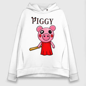 Женское худи Oversize хлопок с принтом ROBLOX PIGGY , френч-терри — 70% хлопок, 30% полиэстер. Мягкий теплый начес внутри —100% хлопок | боковые карманы, эластичные манжеты и нижняя кромка, капюшон на магнитной кнопке | piggy | roblox | roblox games | roblox piggy | игра роблокс | пигги. | роблокс | роблокс пигги | робукс