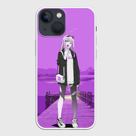 Чехол для iPhone 13 mini с принтом Darling in the Franxx   Zero Two ,  |  | darling | darling in the franxx | zero two | вайфу | зеро ту | код 002 | любимый во франксе | франкс