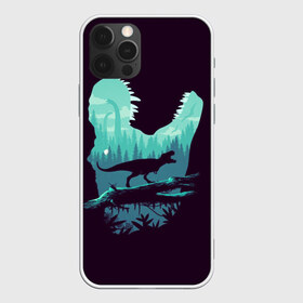 Чехол для iPhone 12 Pro Max с принтом T-Rex , Силикон |  | вертикальная | ветка | дерево | динозавр | животные | иллюстрация | картинка | клыки | креатив | лес | листья | образ | природа | темная | тираннозавр | тирекс | фильмы | хищник | челюсть | юрский период