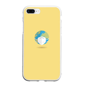 Чехол для iPhone 7Plus/8 Plus матовый с принтом Земля в маске , Силикон | Область печати: задняя сторона чехла, без боковых панелей | mask | planet | земля | маска | планета