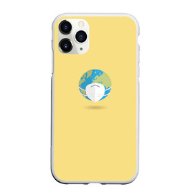 Чехол для iPhone 11 Pro Max матовый с принтом Земля в маске , Силикон |  | mask | planet | земля | маска | планета