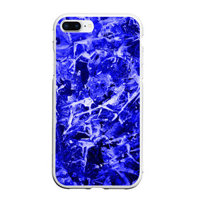 Чехол для iPhone 7Plus/8 Plus матовый с принтом Dark Blue Gan , Силикон | Область печати: задняя сторона чехла, без боковых панелей | abstraction | blue | frost | frozen | ice | shine | surface | texture | абстракция | блеск | замерзший | лед | мороз | поверхность | синий | текстура