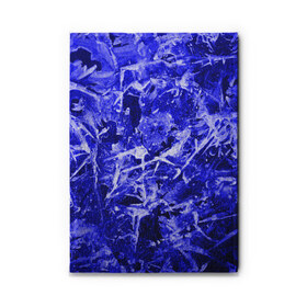 Обложка для автодокументов с принтом Dark Blue Gan , натуральная кожа |  размер 19,9*13 см; внутри 4 больших “конверта” для документов и один маленький отдел — туда идеально встанут права | Тематика изображения на принте: abstraction | blue | frost | frozen | ice | shine | surface | texture | абстракция | блеск | замерзший | лед | мороз | поверхность | синий | текстура