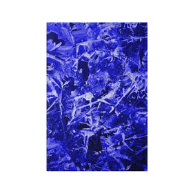 Обложка для паспорта матовая кожа с принтом Dark Blue Gan , натуральная матовая кожа | размер 19,3 х 13,7 см; прозрачные пластиковые крепления | abstraction | blue | frost | frozen | ice | shine | surface | texture | абстракция | блеск | замерзший | лед | мороз | поверхность | синий | текстура