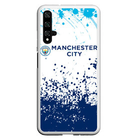 Чехол для Honor 20 с принтом Manchester City. , Силикон | Область печати: задняя сторона чехла, без боковых панелей | fc | football | football club | manchester city | sport | манчестер сити | спорт | спортивные | униформа | фирменные цвета | фк | футбол | футбольный клуб