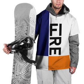 Накидка на куртку 3D с принтом FIRE , 100% полиэстер |  | blue | fire | geomerty | orange | геометрия | надписи | огонь | оранжевый | синий