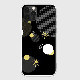 Чехол для iPhone 12 Pro Max с принтом Геометрия , Силикон |  | абстракция | белый | геометрия | звезда | круг | модный | текстура | тренд | черный