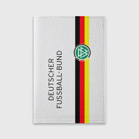 Обложка для паспорта матовая кожа с принтом СБОРНАЯ ГЕРМАНИЯ , натуральная матовая кожа | размер 19,3 х 13,7 см; прозрачные пластиковые крепления | Тематика изображения на принте: champion | deutscher | football | fussball | germany | sport | бавария | берлин | германия | сборная | спорт | триколор | футбол