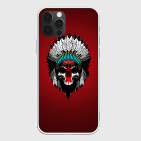 Чехол для iPhone 12 Pro Max с принтом INDIAN , Силикон |  | dark souls | day z | dead island | индеец | красивое | неон | перья | сердце | страшное | череп | эпичное