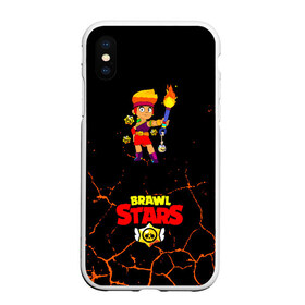 Чехол для iPhone XS Max матовый с принтом Brawl Stars Amber , Силикон | Область печати: задняя сторона чехла, без боковых панелей | Тематика изображения на принте: amber | crow | leon | logo game | nita | sandy | spike | surge | амбер | бравл старс | бравлер | браво | герои | девочкам | детям | легендарный | леон | логотипы игр | мальчикам | огненный | огонь | пламя | сенди | спраут | чер