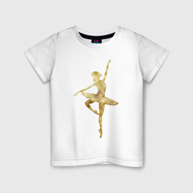 Детская футболка хлопок с принтом Балерина , 100% хлопок | круглый вырез горловины, полуприлегающий силуэт, длина до линии бедер | dance | балерина | балет | девушка | солистка | танец | танцовщица