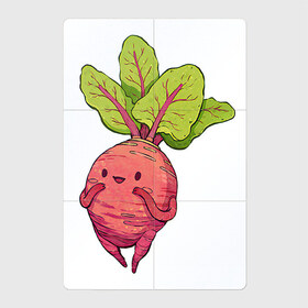 Магнитный плакат 2Х3 с принтом Свекла , Полимерный материал с магнитным слоем | 6 деталей размером 9*9 см | арт | мило | милота | овощ | овощи | рисунок | свежие овощи | свежий овощ | свежий продукт | свекла