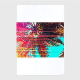 Магнитный плакат 2Х3 с принтом Palm glitch art , Полимерный материал с магнитным слоем | 6 деталей размером 9*9 см | art | astraction | glitch | palm | sky | абстракция | арт | ветки | глитч | листья | небо | пальмы