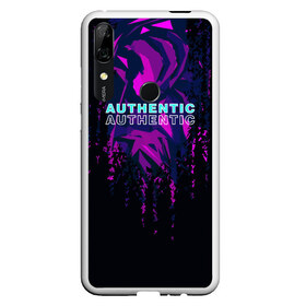 Чехол для Honor P Smart Z с принтом AUTHENTIC , Силикон | Область печати: задняя сторона чехла, без боковых панелей | abstraction | authentic | абстракция | аутентичный | брызги | надпись на английском | прикольная надпись | разводы | текстура | узор | фиолетовый