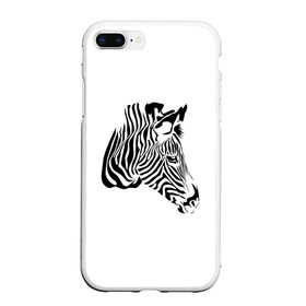 Чехол для iPhone 7Plus/8 Plus матовый с принтом Zebra , Силикон | Область печати: задняя сторона чехла, без боковых панелей | Тематика изображения на принте: africa | black | savanna | stripe | white | zebra | африка | белый | зебра | полоска | саванна | черный