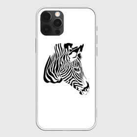Чехол для iPhone 12 Pro Max с принтом Zebra , Силикон |  | Тематика изображения на принте: africa | black | savanna | stripe | white | zebra | африка | белый | зебра | полоска | саванна | черный
