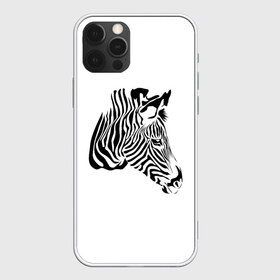 Чехол для iPhone 12 Pro Max с принтом Zebra , Силикон |  | africa | black | savanna | stripe | white | zebra | африка | белый | зебра | полоска | саванна | черный