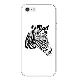 Чехол для iPhone 5/5S матовый с принтом Zebra , Силикон | Область печати: задняя сторона чехла, без боковых панелей | africa | black | savanna | stripe | white | zebra | африка | белый | зебра | полоска | саванна | черный