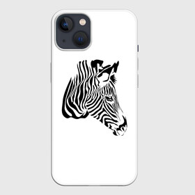 Чехол для iPhone 13 с принтом Zebra ,  |  | africa | black | savanna | stripe | white | zebra | африка | белый | зебра | полоска | саванна | черный