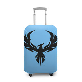 Чехол для чемодана 3D с принтом Птица феникс , 86% полиэфир, 14% спандекс | двустороннее нанесение принта, прорези для ручек и колес | позитив. | птица удачи | птица феникс | символ счастья | символ удачи | символика | удача