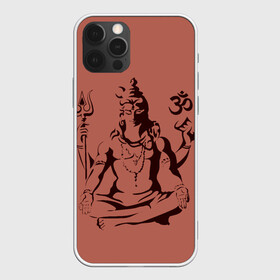 Чехол для iPhone 12 Pro с принтом Бог Шива , силикон | область печати: задняя сторона чехла, без боковых панелей | бог шива. | духовность | иероглифы | индийские боги | индуистское божество