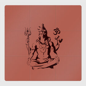 Магнитный плакат 3Х3 с принтом Бог Шива , Полимерный материал с магнитным слоем | 9 деталей размером 9*9 см | Тематика изображения на принте: бог шива. | духовность | иероглифы | индийские боги | индуистское божество