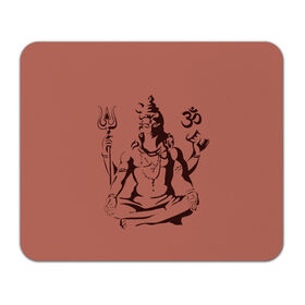 Коврик для мышки прямоугольный с принтом Бог Шива , натуральный каучук | размер 230 х 185 мм; запечатка лицевой стороны | бог шива. | духовность | иероглифы | индийские боги | индуистское божество