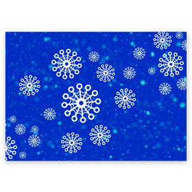 Поздравительная открытка с принтом Снежинки , 100% бумага | плотность бумаги 280 г/м2, матовая, на обратной стороне линовка и место для марки
 | новогодние снежинки | снег | снежинка | снежинки | январьские снежинки