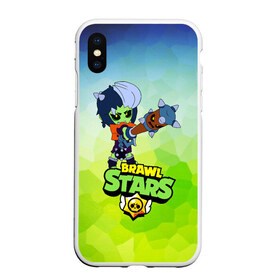 Чехол для iPhone XS Max матовый с принтом Brawl Stars Zombibi , Силикон | Область печати: задняя сторона чехла, без боковых панелей | Тематика изображения на принте: bibi | crow | halloween | leon | logo game | nita | sandy | zombie | биби | бравл старс | бравлер | браво | герои | девочкам | детям | зомби | зомбиби | леон | логотипы игр | мальчикам | монстр | нечисть | сенди | хеллоуин | хэллоуин |